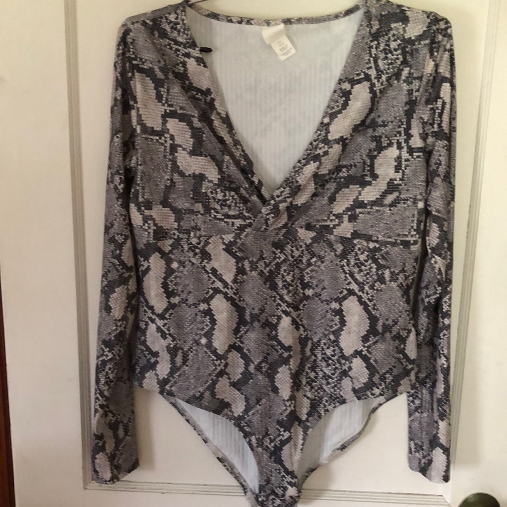 H&M snake skin bodysuit